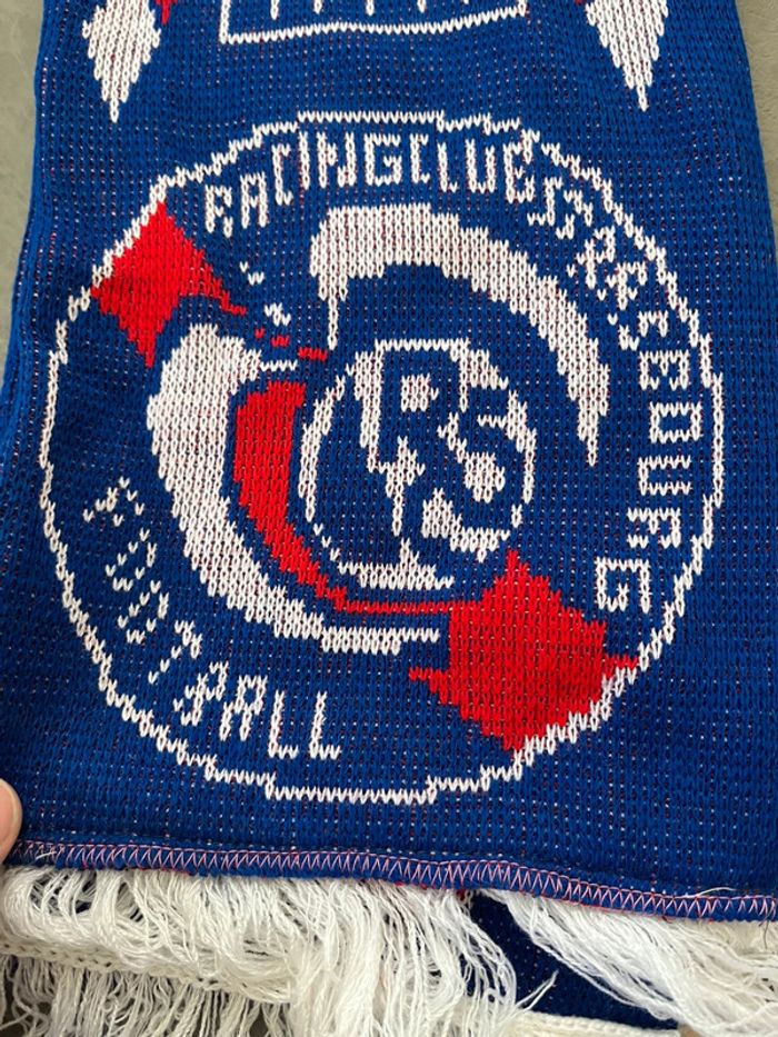 Écharpe vintage supporter de foot RC Strasbourg - photo numéro 3