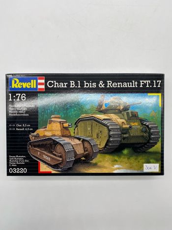Maquette Revell char b.1 bis & Renault FT.17