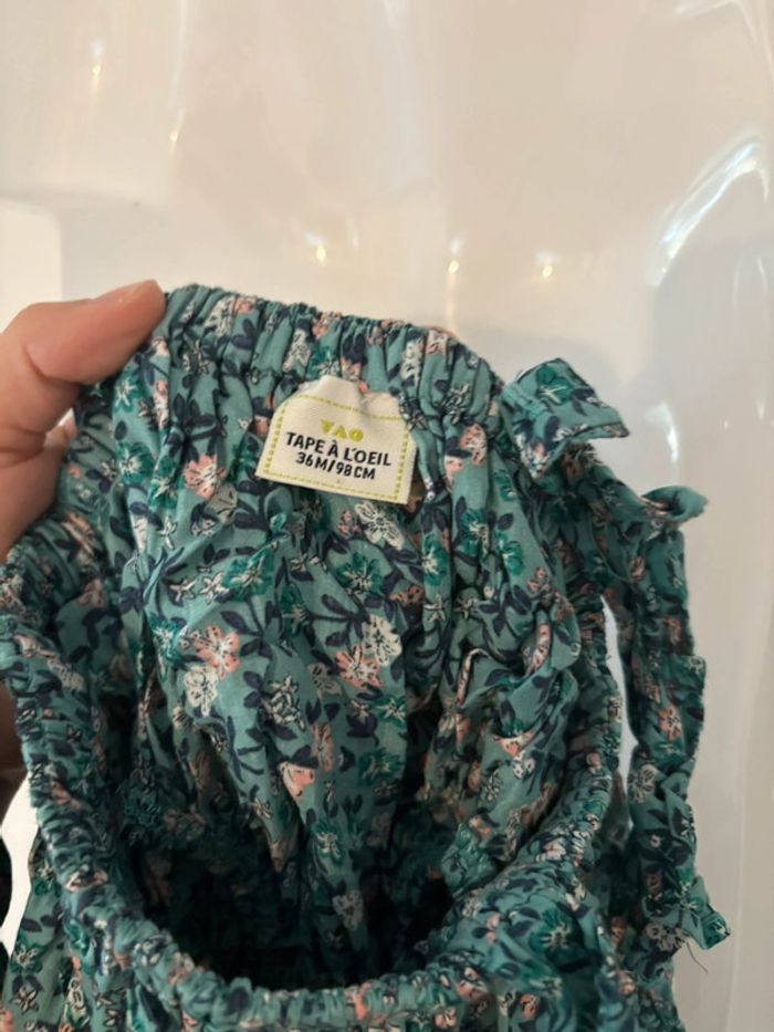 🌸 Jupe salopette fleurie – Tape à l’œil – 36 mois / 98 cm 🌸 - photo numéro 3