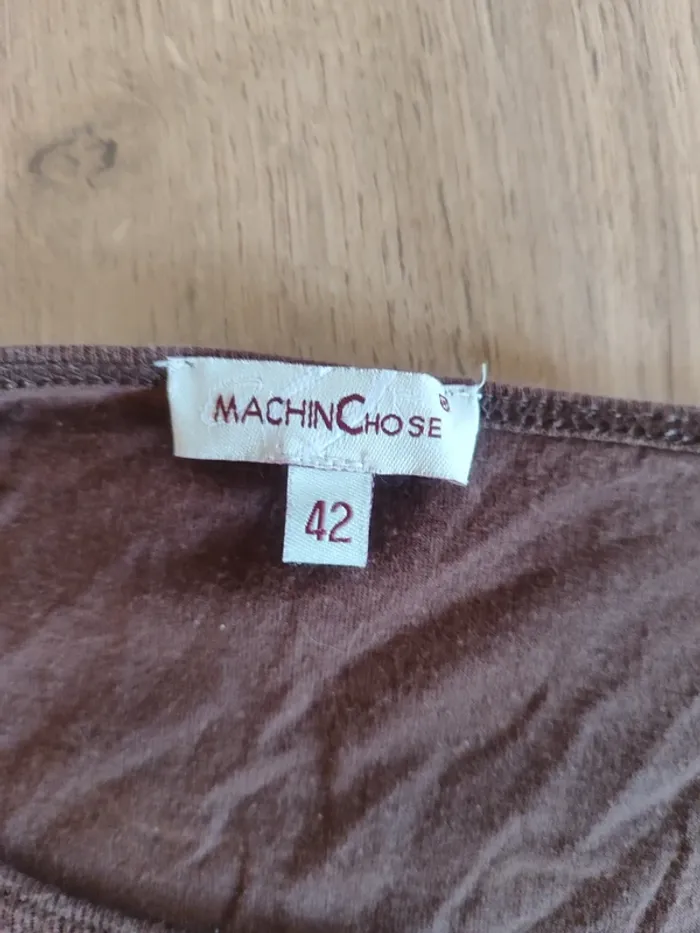Blouse "Machin Chose" marron T.42 - photo numéro 5