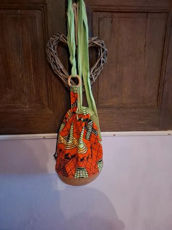 Sac motif ethnique fond noix de coco