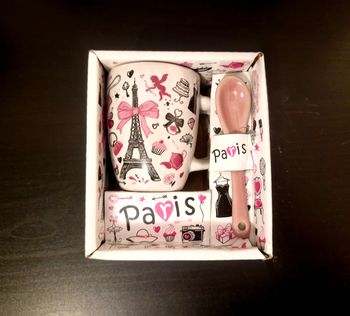 Mug avec cuillère - Souvenir de Paris - Neuf