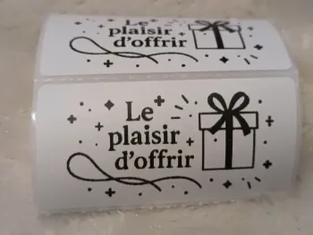 Étiquettes “Le plaisir d’offrir” Lot de 25