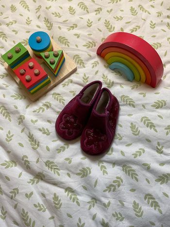 chaussons montant fermeture éclair violet taille 19