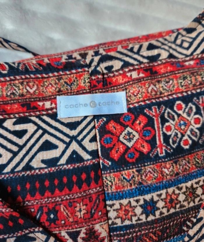 Tunique multicolore – Lien à la taille – Manches 3/4 – Taille M – Cache Cache - photo numéro 6