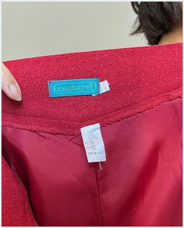 Jupe Cacharel crayon rouge 44 - red skirt très bon état - photo numéro 6