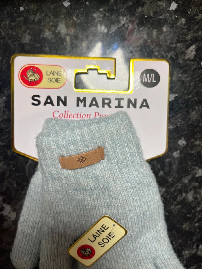 Paire de gant San Marina couleur bleu taille M/L neuf - photo numéro 2