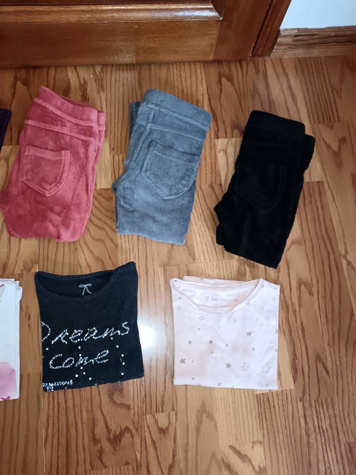 Lot 3 ans pantalons velours et tee shirts manches longues Kiabi, Okaïdi etc - photo numéro 3