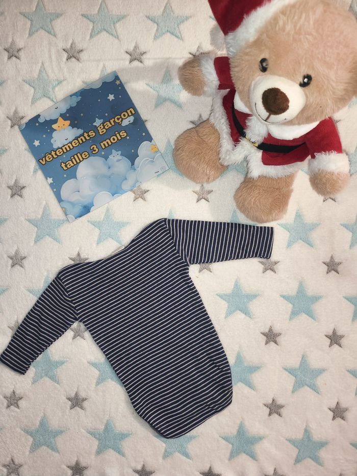 Bodie manches longues garçon absorba bleu et blanc taille 3 mois - photo numéro 4