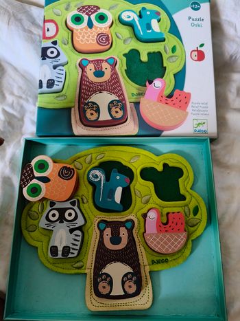 Puzzle Oski en bois et feutre