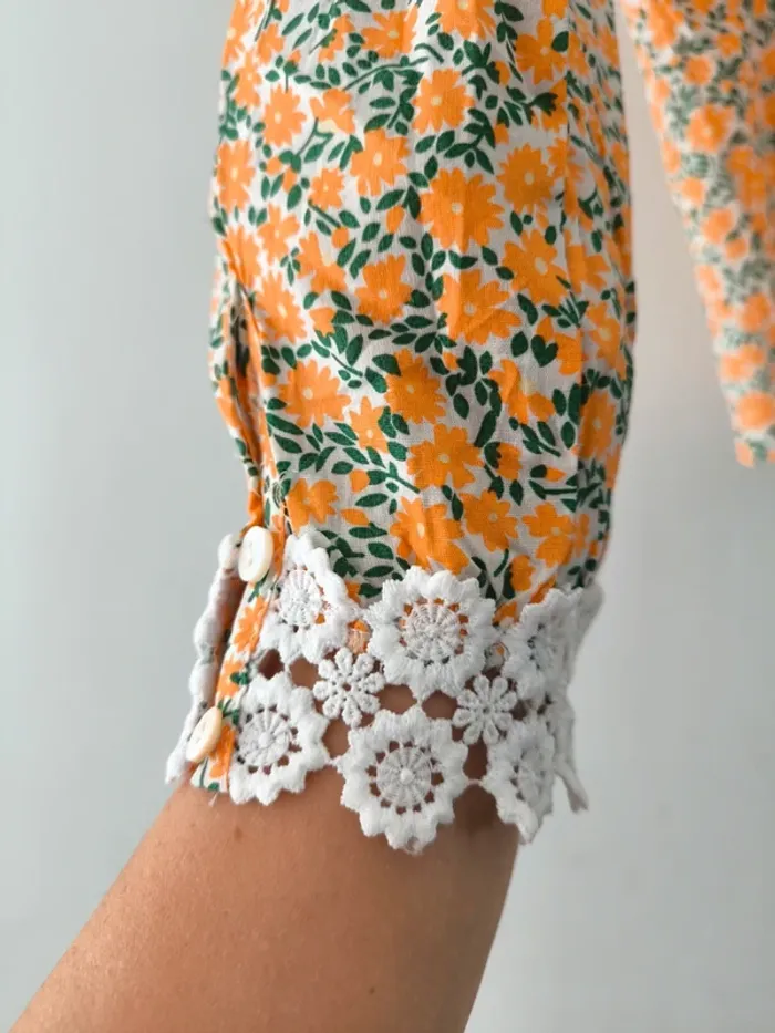 Blouse fleurie Season – Taille M – Neuve avec étiquette - photo numéro 2