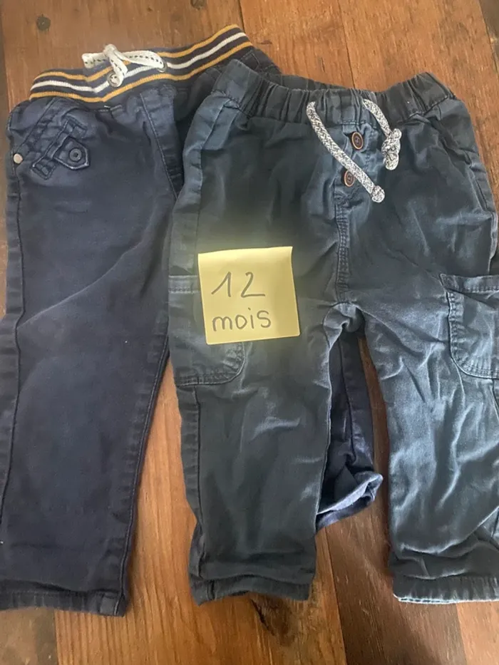 Lot pantalon 12 mois - photo numéro 2