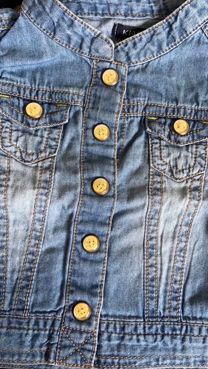 Chemise imitation veste en jean 3 mois - photo numéro 2