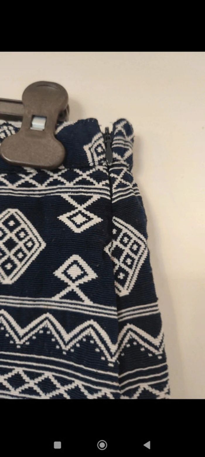 Jupe côtelée bleu marine et blanc taille XL Kiabi - photo numéro 4