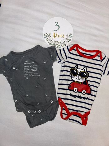 Lot de 2 bodies 3 mois