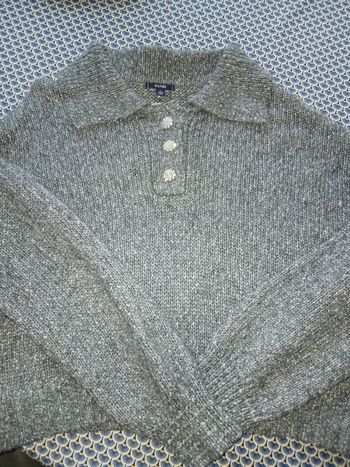 Pull gris oversize