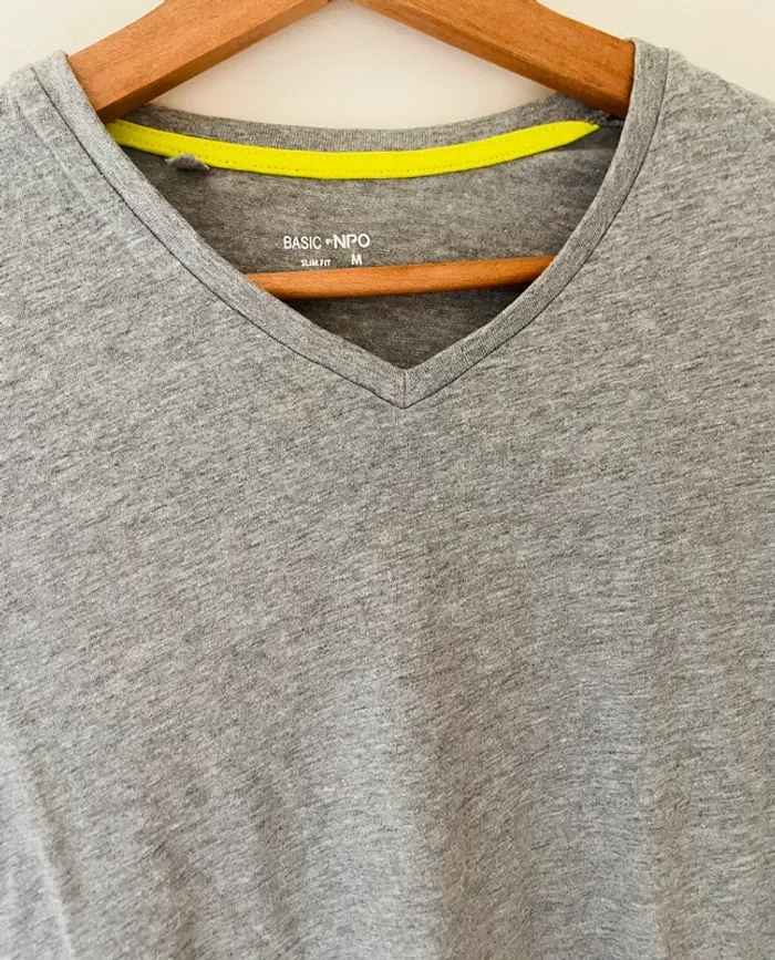 Lot de 3 tee shirts col V slim fit, homme taille M - photo numéro 7