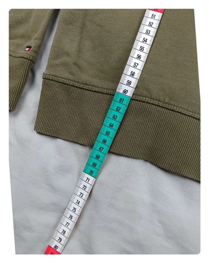 Sweat a capuche Tommy Hilfiger vert kaki L - photo numéro 7