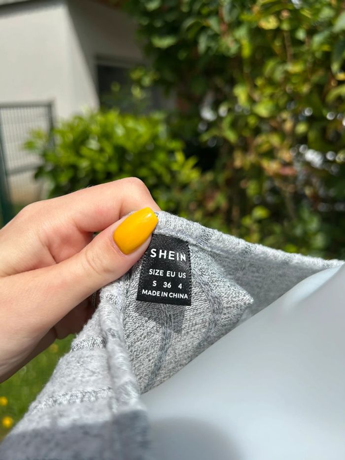 🩶Ensemble gris côtelé Shein pour femme - photo numéro 7