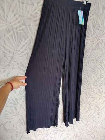 Magnifique pantalon large plissé d'été pour femme taille 36 38 40 42 44 46