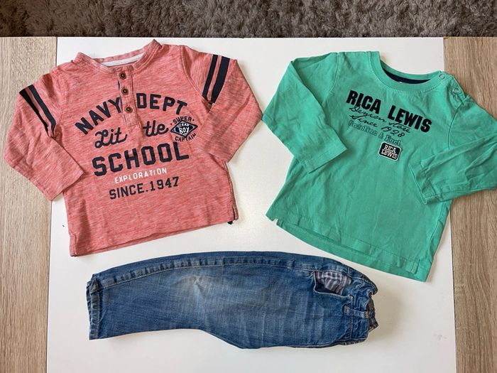 2 t-shirts manches longues garçon 2 ans