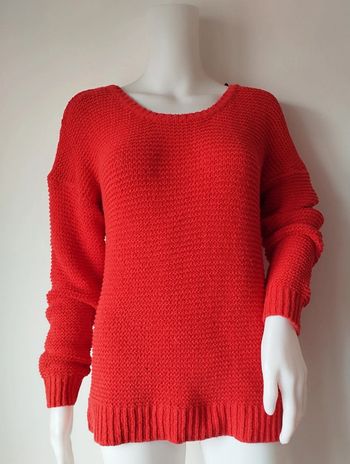 Pull bonobo orange taille 38, 85% coton