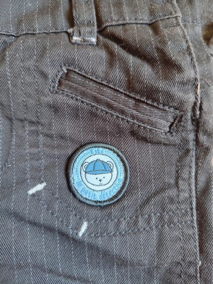 Lot salopette + polo + pantalon assortis Petit Kimbaloo+ t-shirt manches longues en 1M - photo numéro 4