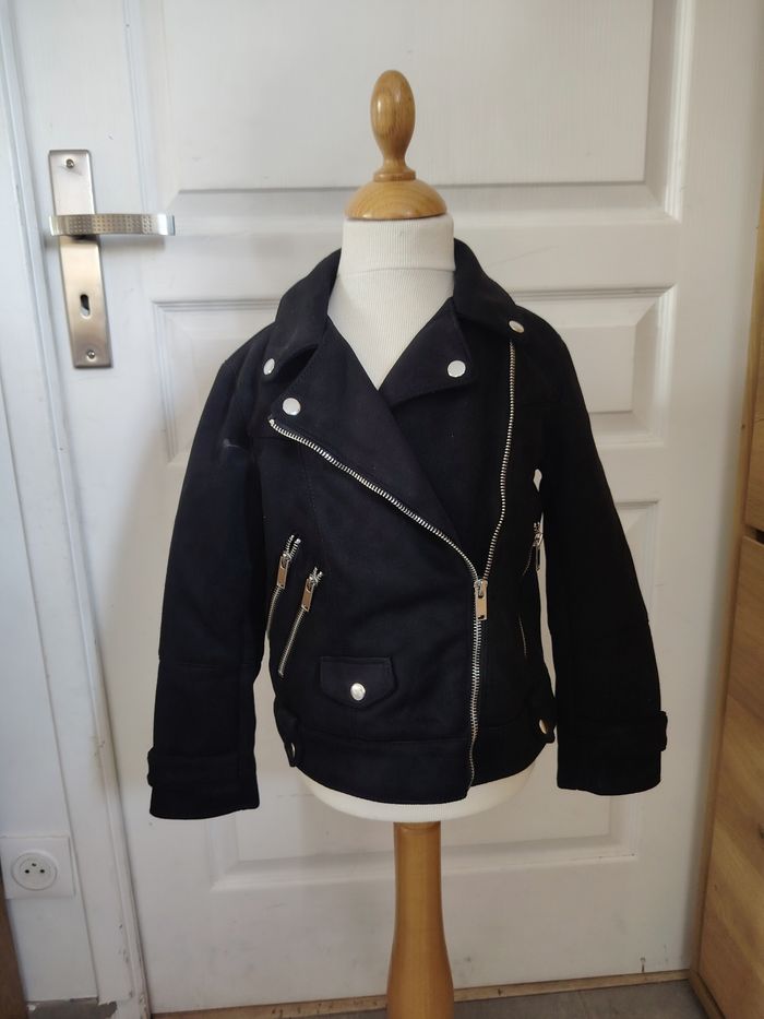 Veste noir rock zara kids 7 ans - photo numéro 1
