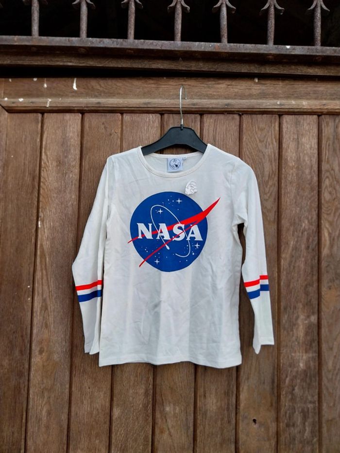 Tee-shirt manche longue garçon 8 ans nasa