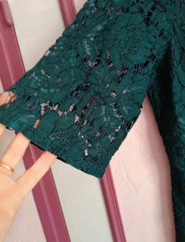 Robe verte dentelle Camaïeu T.40 - photo numéro 6