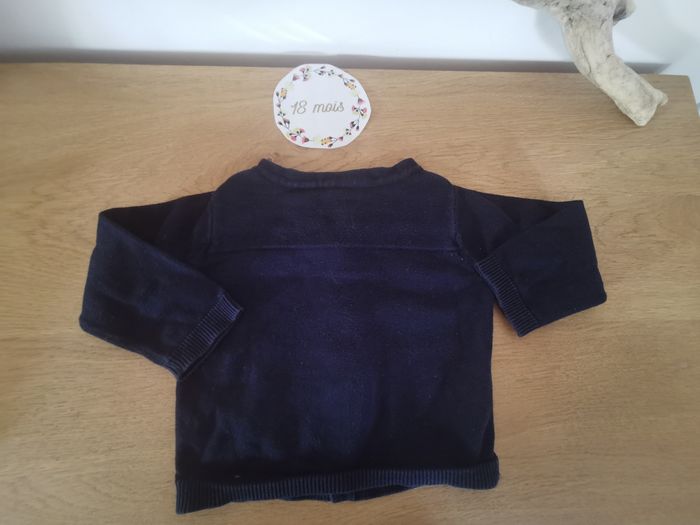 Lot jacadi 1 gilet et 1 veste bleu marine bébé 18 mois - photo numéro 9