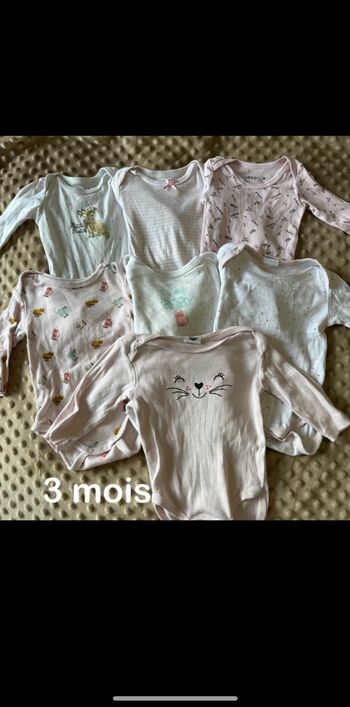 Lot de 7 bodies manches longues 3M
