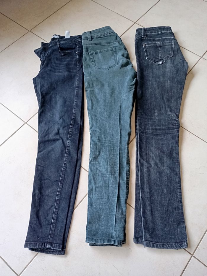 Lot de 3 jeans femme taille 42 zara - photo numéro 2