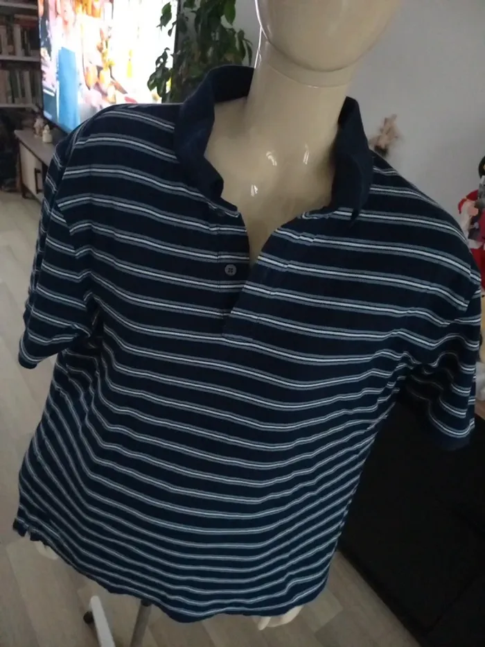 Polo homme rayé L - photo numéro 2