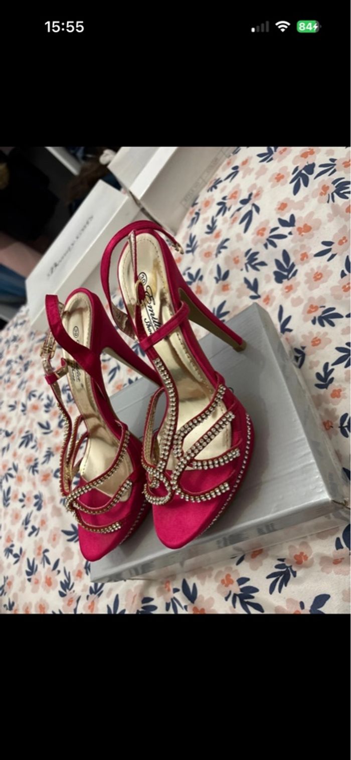 Sandales Rose à plate-forme - photo numéro 2