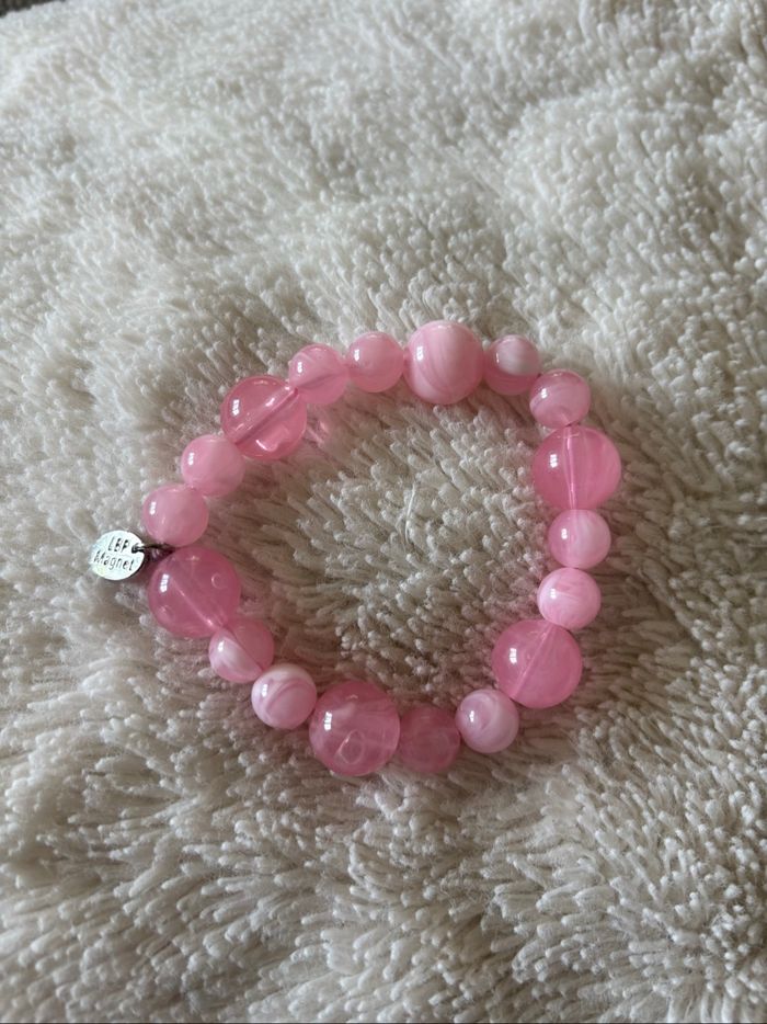 Bracelet rose perles - photo numéro 2