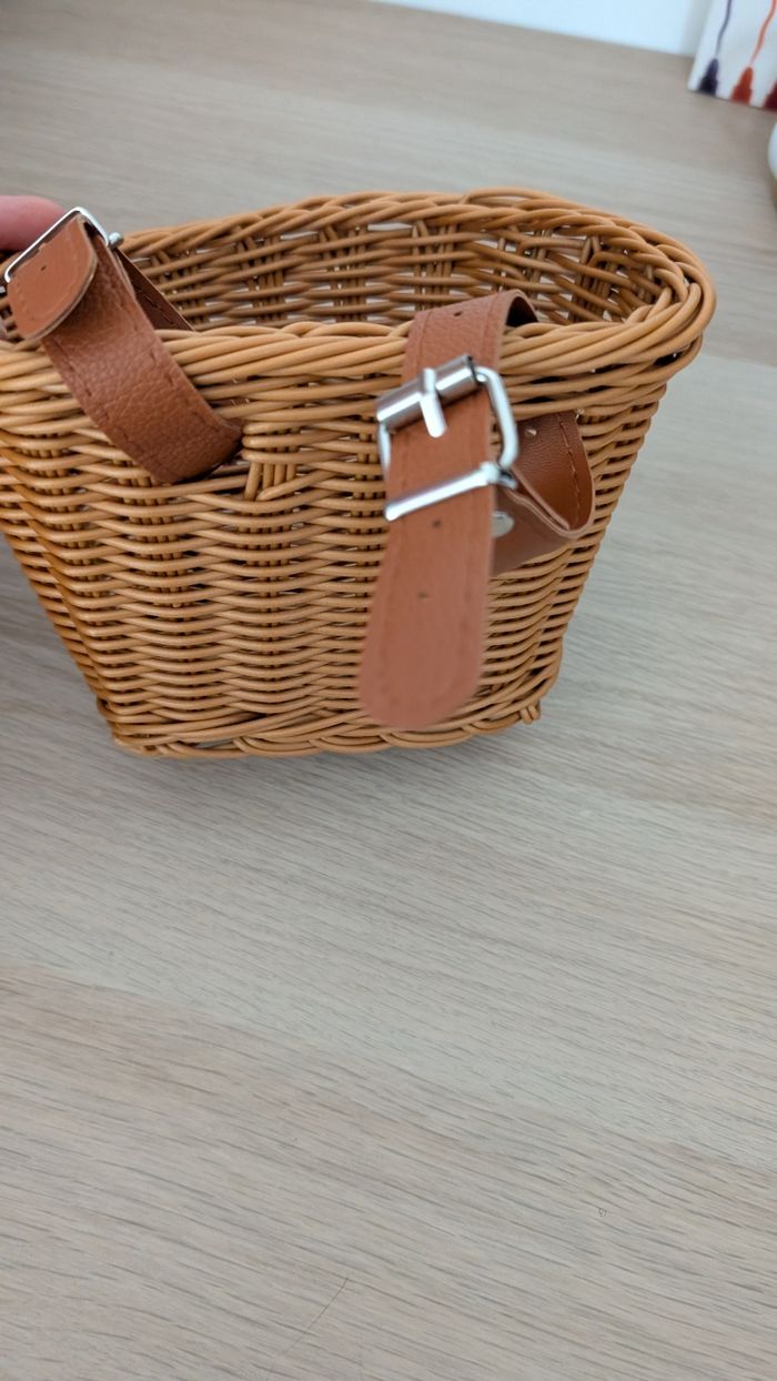 Petit panier de vélo trotinette enfant imitation rotin - photo numéro 10