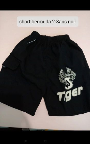 Short bermuda noir