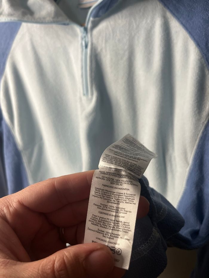 Veste polaire femme Columbia 1/4 zip bleu clair - Taille XL - photo numéro 4