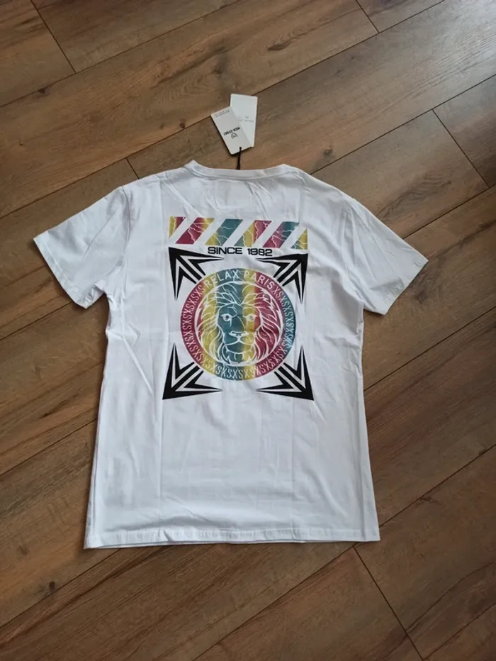 Tee shirt blanc lion homme L