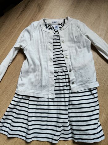 Ensemble robe et gilet petit bateau 18 mois