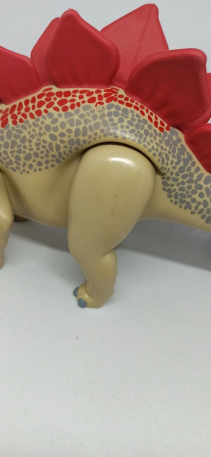 Dinosaure stégosaure beige et rouge playmobil - photo numéro 6