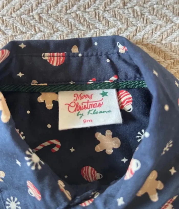Lot vêtement chemise pull Noël bébé 9 mois - photo numéro 6
