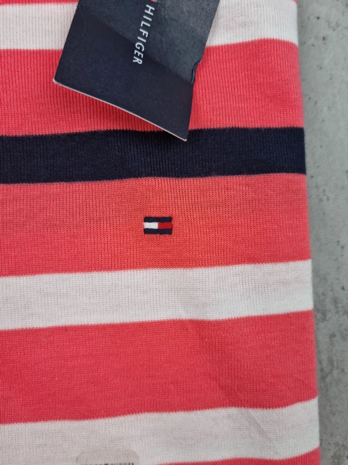Top marinière Tommy Hilfiger rayé rose/blanc neuf avec étiquette - photo numéro 8