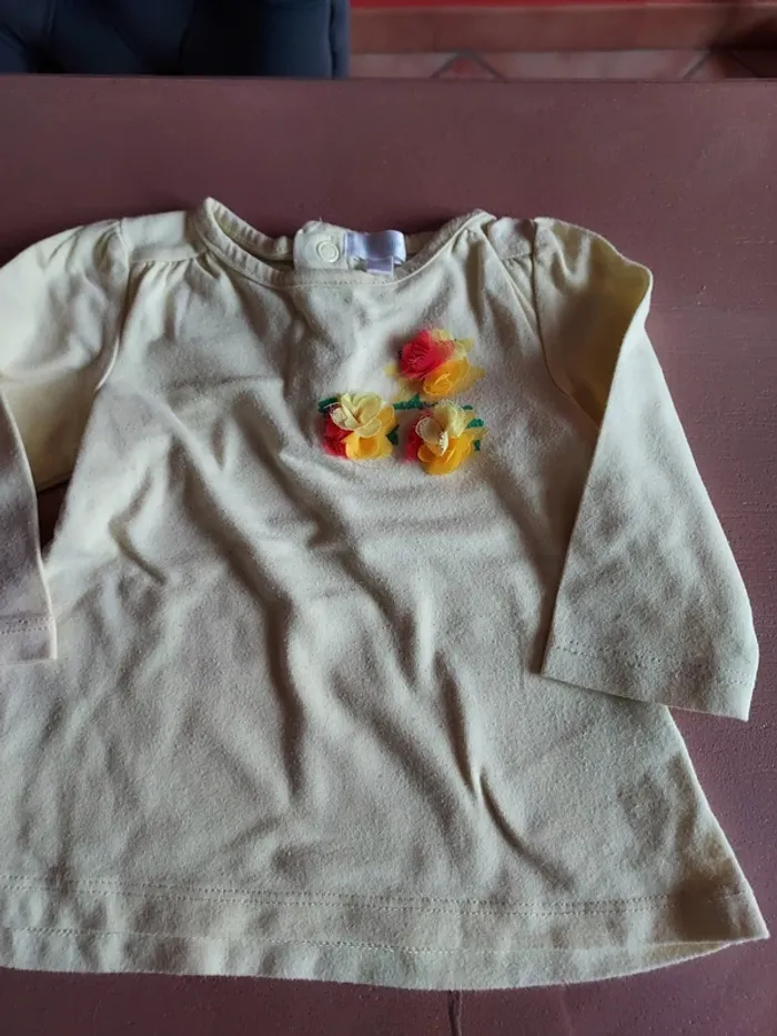 lot 6 tee shirt manches longues 6 mois - photo numéro 3