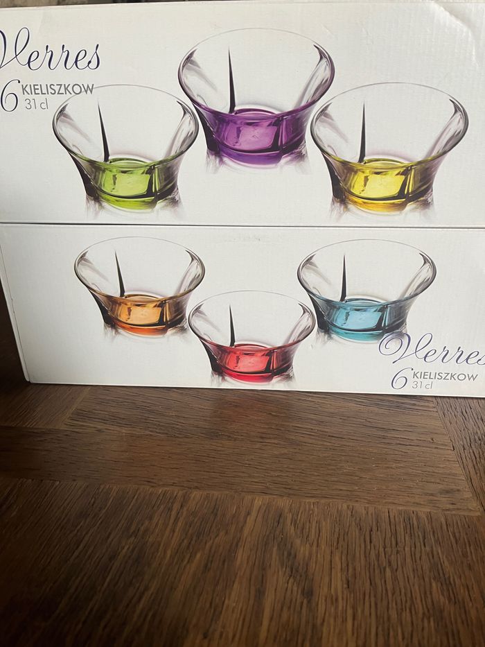 Lot de 6 coupelles multicolours en verre - photo numéro 10
