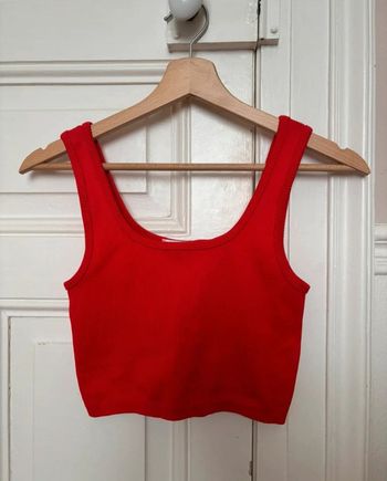 Crop top rouge