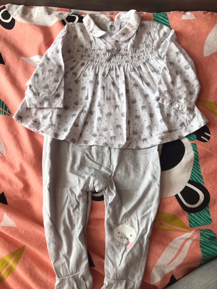 Grenouillère style ensemble 3 mois