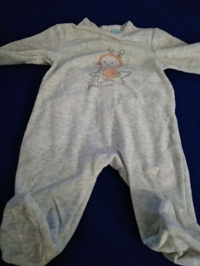 Pyjama velours bébé garçon 3 mois