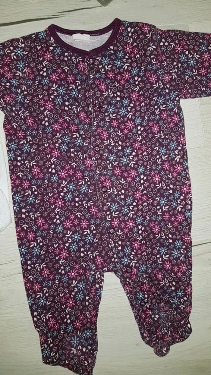 Lot de 2 pyjamas coton mi saison fille 3mois - photo numéro 5